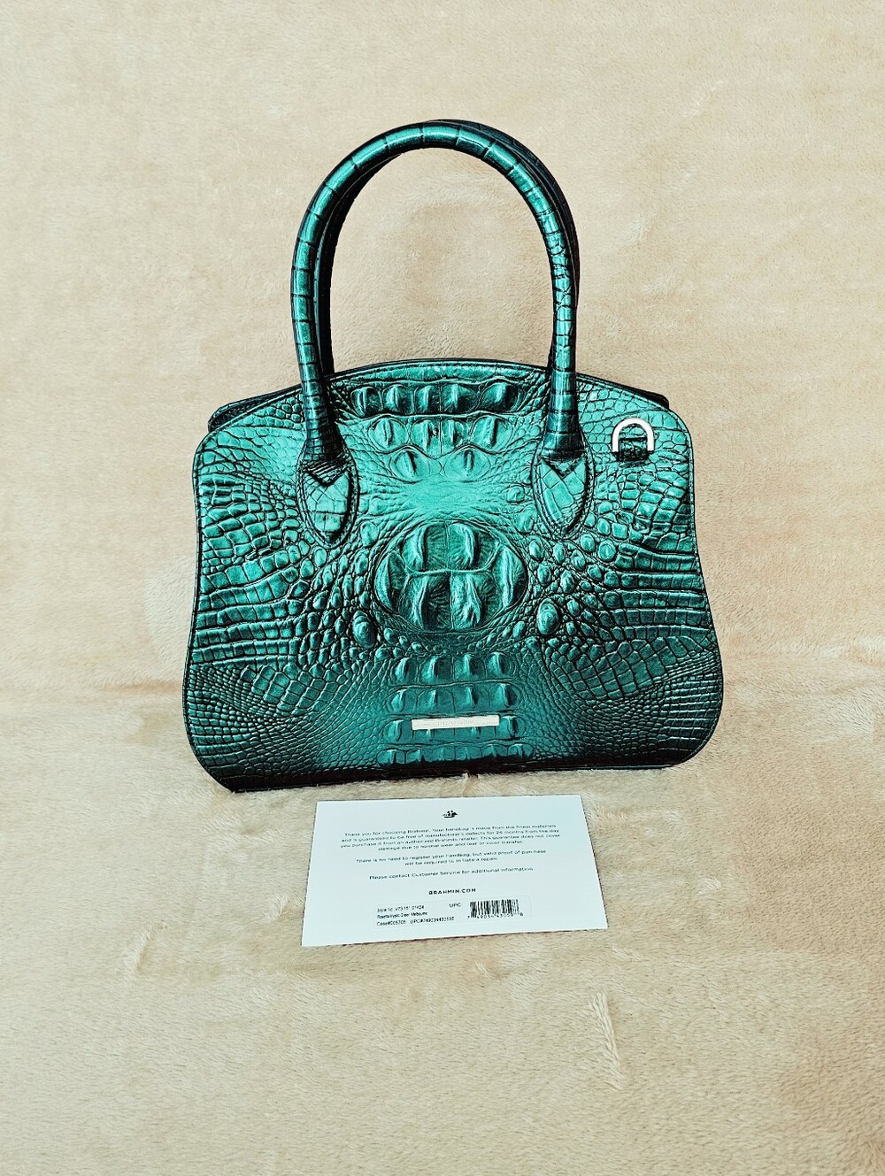 NWT Brahmin MYSTIC GREEN Rosetta w/Cordelia Wallet - Picture 2 of 16